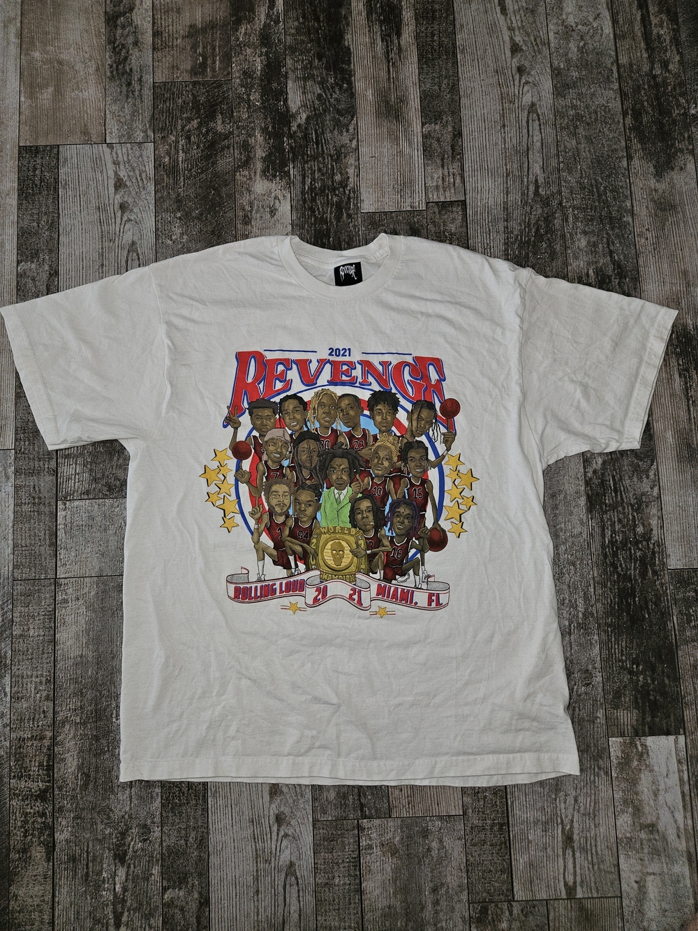 Rolling Loud 2021 Revenge T-shirt Miami Florids Tour Sz XL